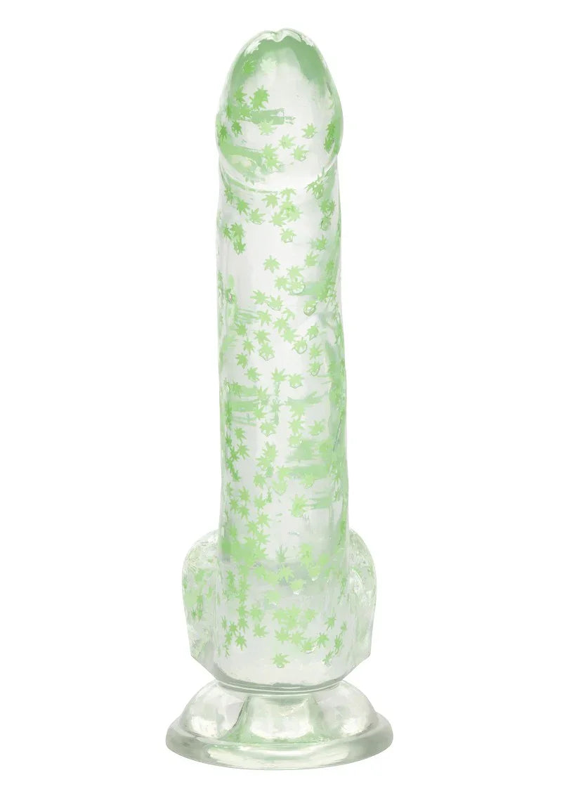 Naughty Bits I Leaf Dick Glow-In-The-Dark Weed Leaf Dildo by CalExotics - Happytoys Sexshop: online sex shop for Feeling Happy & Easy 😊 - Discreet geleverd
