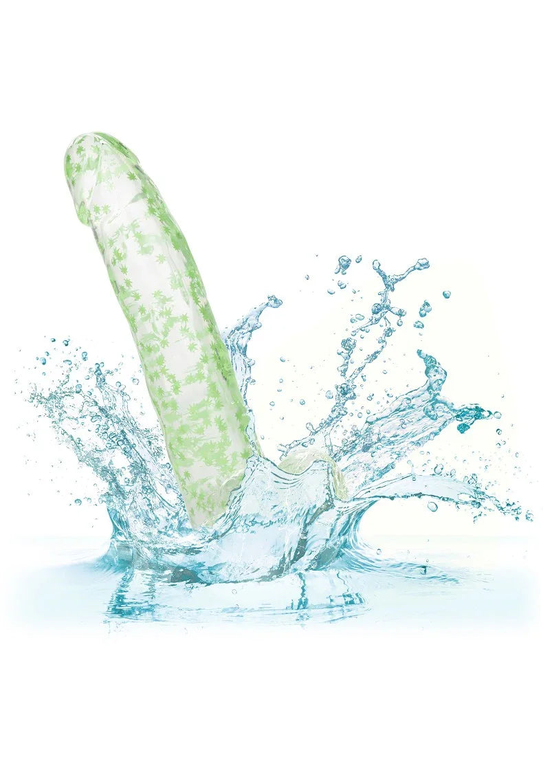 Naughty Bits I Leaf Dick Glow-In-The-Dark Weed Leaf Dildo by CalExotics - Happytoys Sexshop: online sex shop for Feeling Happy & Easy 😊 - Discreet geleverd