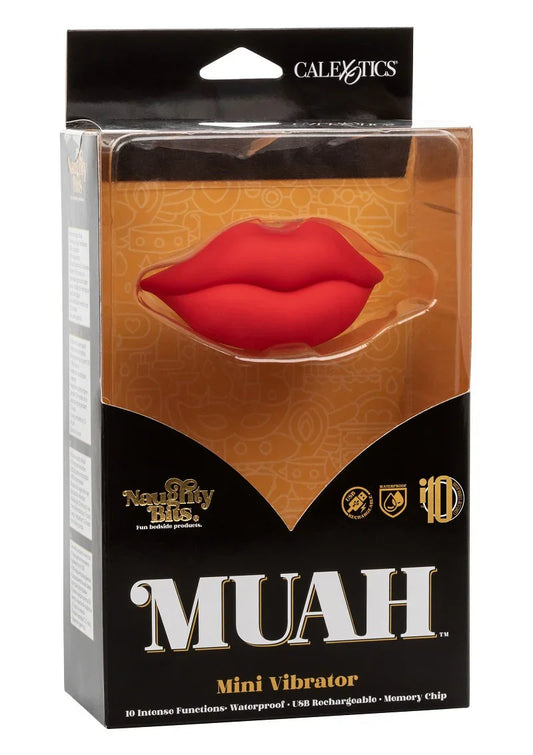 Naughty Bits MUAH Mini Vibrator by CalExotics - Happytoys Sexshop: online sex shop for Feeling Happy & Easy 😊 - Discreet geleverd