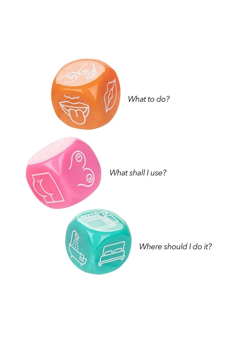 Naughty Bits Roll With It Icon-Based Sex Dice Game by CalExotics - Happytoys Sexshop: online sex shop for Feeling Happy & Easy 😊 - Discreet geleverd