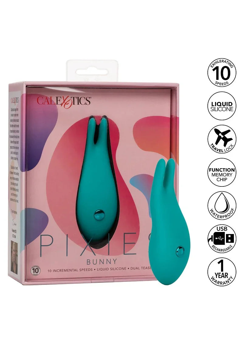 Pixies Bunny Vibrator by CalExotics - Happytoys Sexshop: online sex shop for Feeling Happy & Easy 😊 - Discreet geleverd
