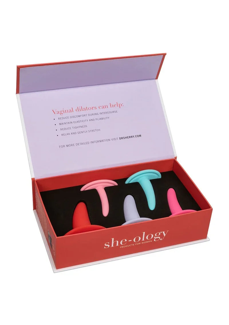 She-ology 5-piece Wearable Vaginal Dilator Set by CalExotics - Happytoys Sexshop: online sex shop for Feeling Happy & Easy 😊 - Discreet geleverd