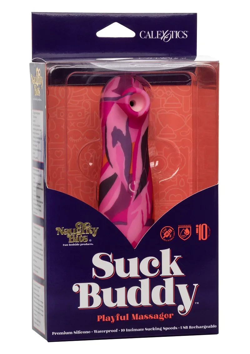 Naughty Bits Suck Buddy Playful Massager by CalExotics - Happytoys Sexshop: online sex shop for Feeling Happy & Easy 😊 - Discreet geleverd