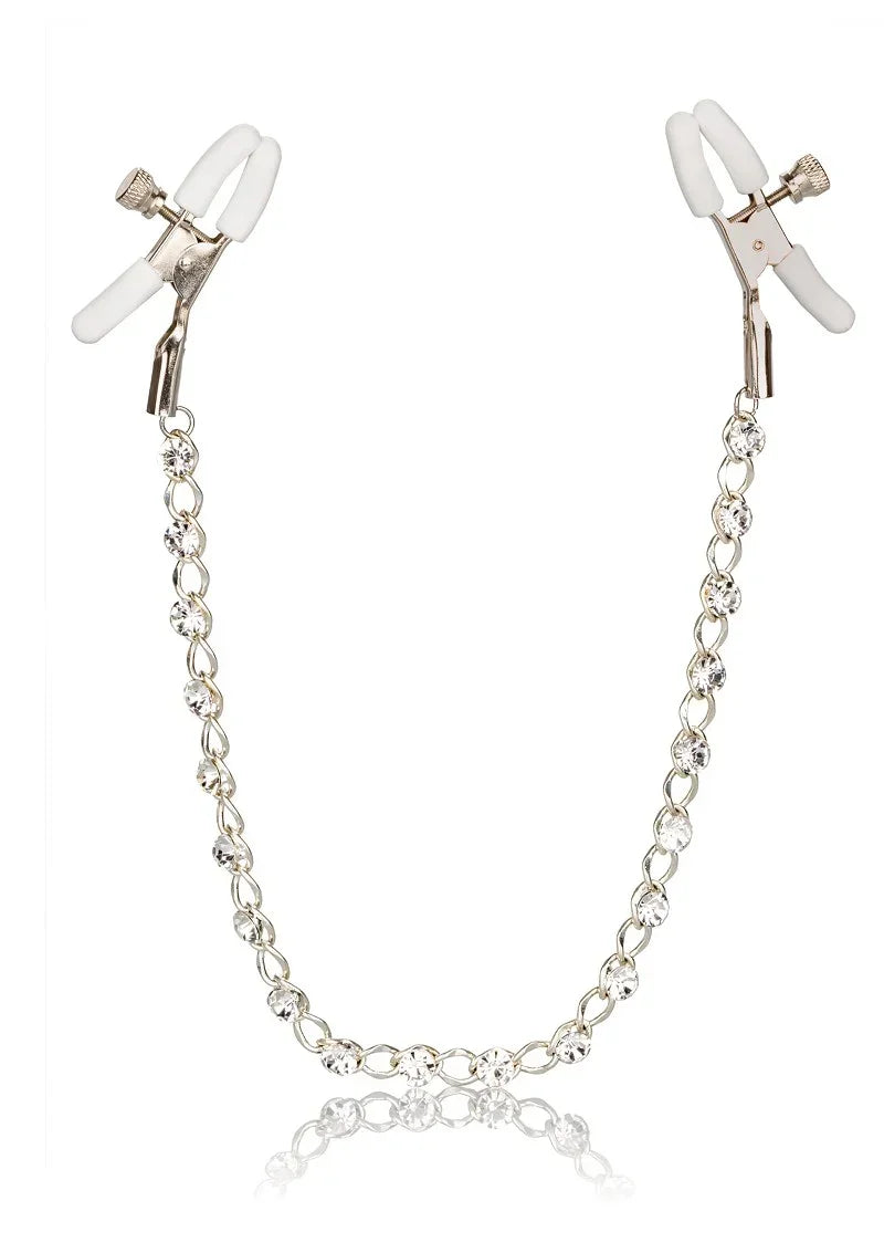 Bestel: Nipple Play Crystal Chain tepel klemmen by CalExotics - bij Happytoys: de erotische sex webshop | liever Happy dan Easy ⭐⭐⭐⭐⭐