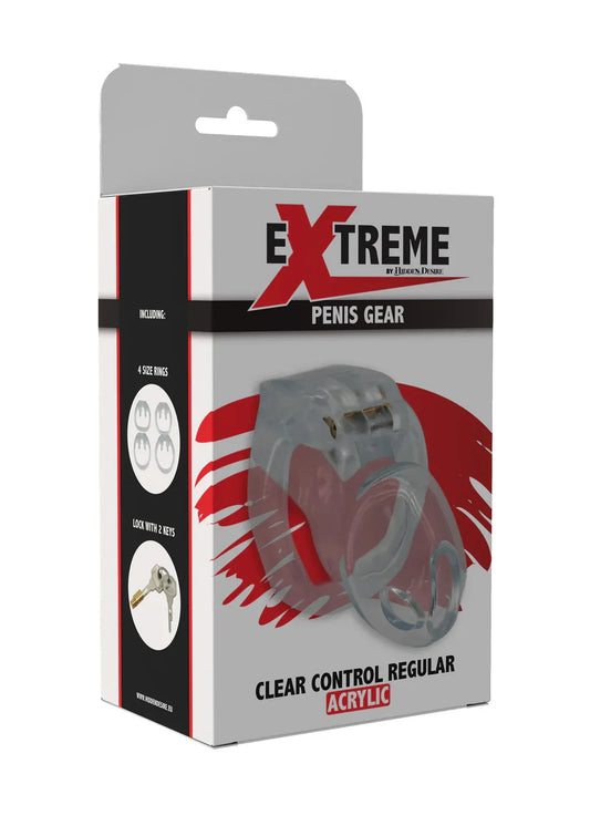 Clear Control Cock Cage Regular by Hidden Desire - Happytoys Sexshop: online sex shop for Feeling Happy & Easy 😊 - Discreet geleverd