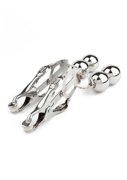 Bestel: Clover Nipple Clamps Weight by Mr. Steel - bij Happytoys: de erotische sex webshop | liever Happy dan Easy ⭐⭐⭐⭐⭐