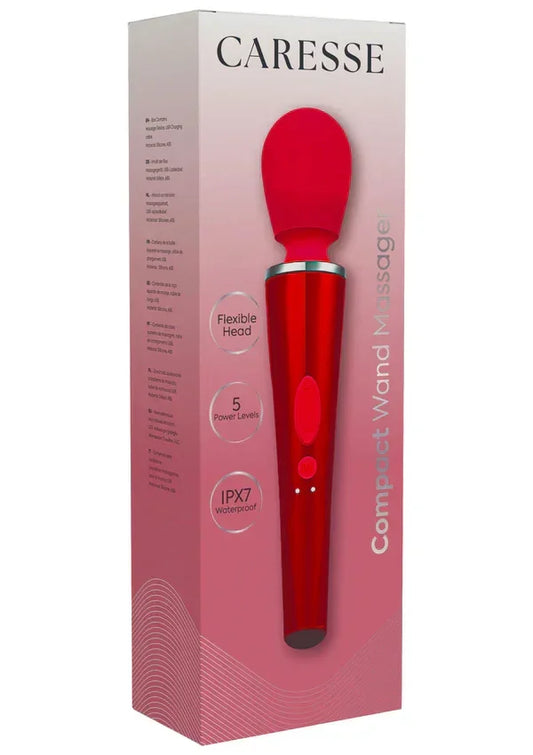 CompactWandMassagerRedbyCaresse2 @ Happytoys Sexshop: online sex shop for Feeling Happy & Easy 😊 the erotic store owned by a woman
