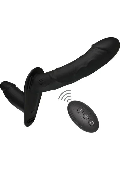Double Vibrating Pleasure Penis Strapon 14 cm @ Hidden Desire - Happytoys Sexshop: online sex shop for Feeling Happy & Easy 😊 - Discreet geleverd