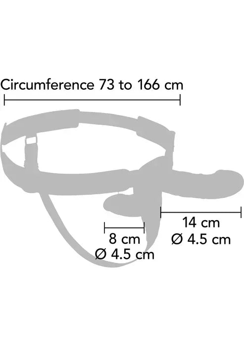 Double Vibrating Pleasure Penis Strapon 14 cm @ Hidden Desire - Happytoys Sexshop: online sex shop for Feeling Happy & Easy 😊 - Discreet geleverd