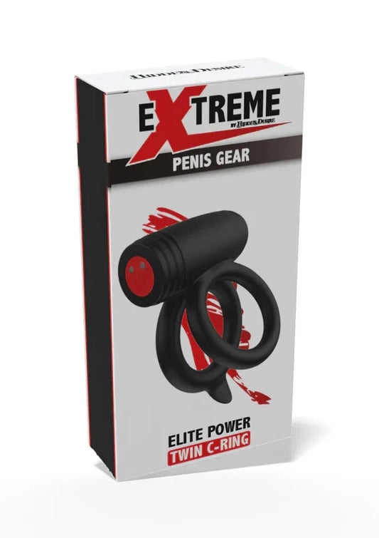 Elite Power Twin C-Ring by Hidden Desire - Happytoys Sexshop: online sex shop for Feeling Happy & Easy 😊 - Discreet geleverd