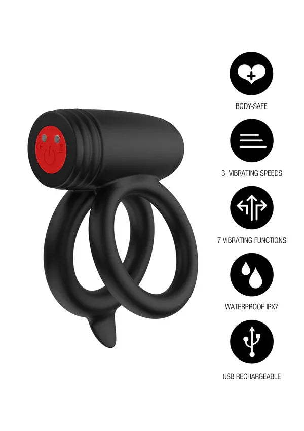 Elite Power Twin C-Ring by Hidden Desire - Happytoys Sexshop: online sex shop for Feeling Happy & Easy 😊 - Discreet geleverd