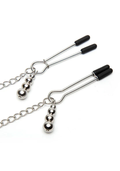 Play Nice Satin & Lace Collar & Nipple Clamps by Fifty Shades of Grey - Happytoys Sexshop: online sex shop for Feeling Happy & Easy 😊 - Discreet geleverd