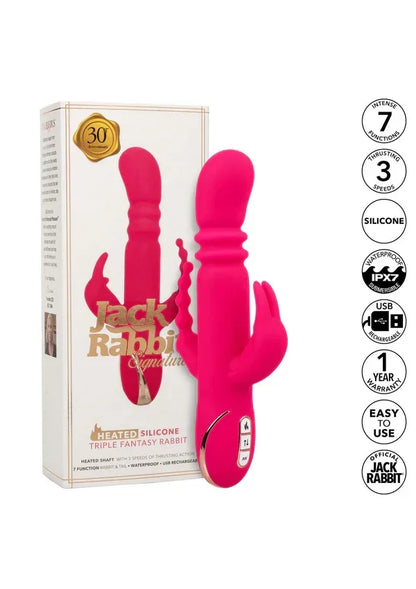 HeatedSiliconeTripleRabbitbyCalExotics4 @ Happytoys Sexshop: online sex shop for Feeling Happy & Easy 😊 the erotic store owned by a woman