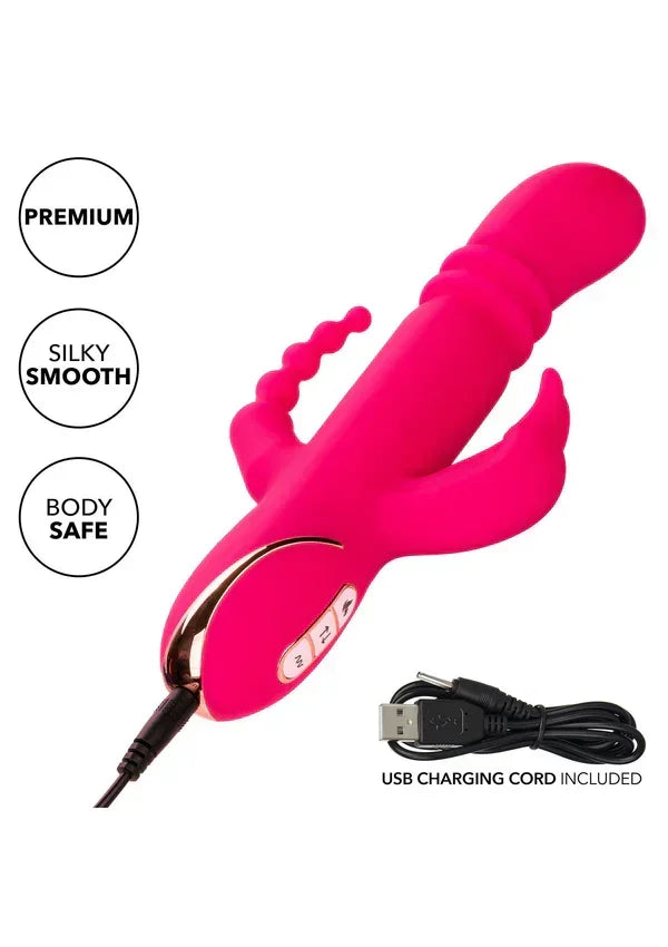 HeatedSiliconeTripleRabbitbyCalExotics5 @ Happytoys Sexshop: online sex shop for Feeling Happy & Easy 😊 the erotic store owned by a woman
