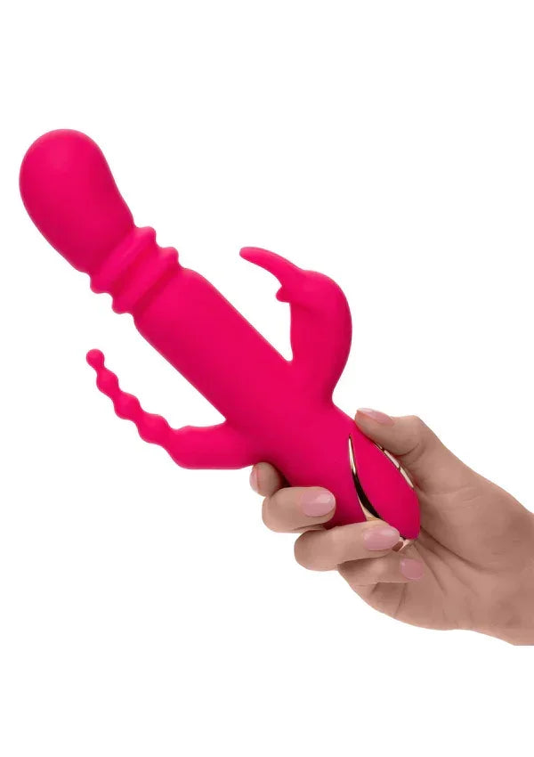 HeatedSiliconeTripleRabbitbyCalExotics7 @ Happytoys Sexshop: online sex shop for Feeling Happy & Easy 😊 the erotic store owned by a woman