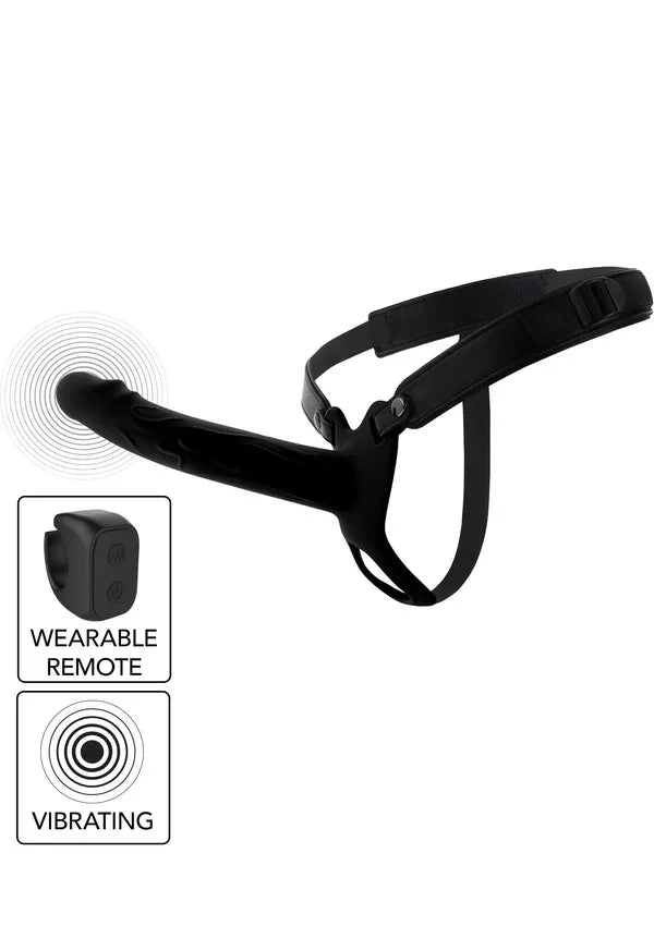 Hollow Penis Strapon Vibrating 20cm Black by Hidden Desire - Happytoys Sexshop: online sex shop for Feeling Happy & Easy 😊 - Discreet geleverd