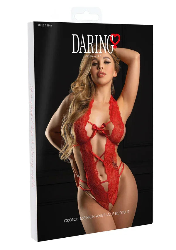 Lace bodysuit with open crotch by Daring Intimates - Happytoys Sexshop: online sex shop for Feeling Happy & Easy 😊 - Discreet geleverd
