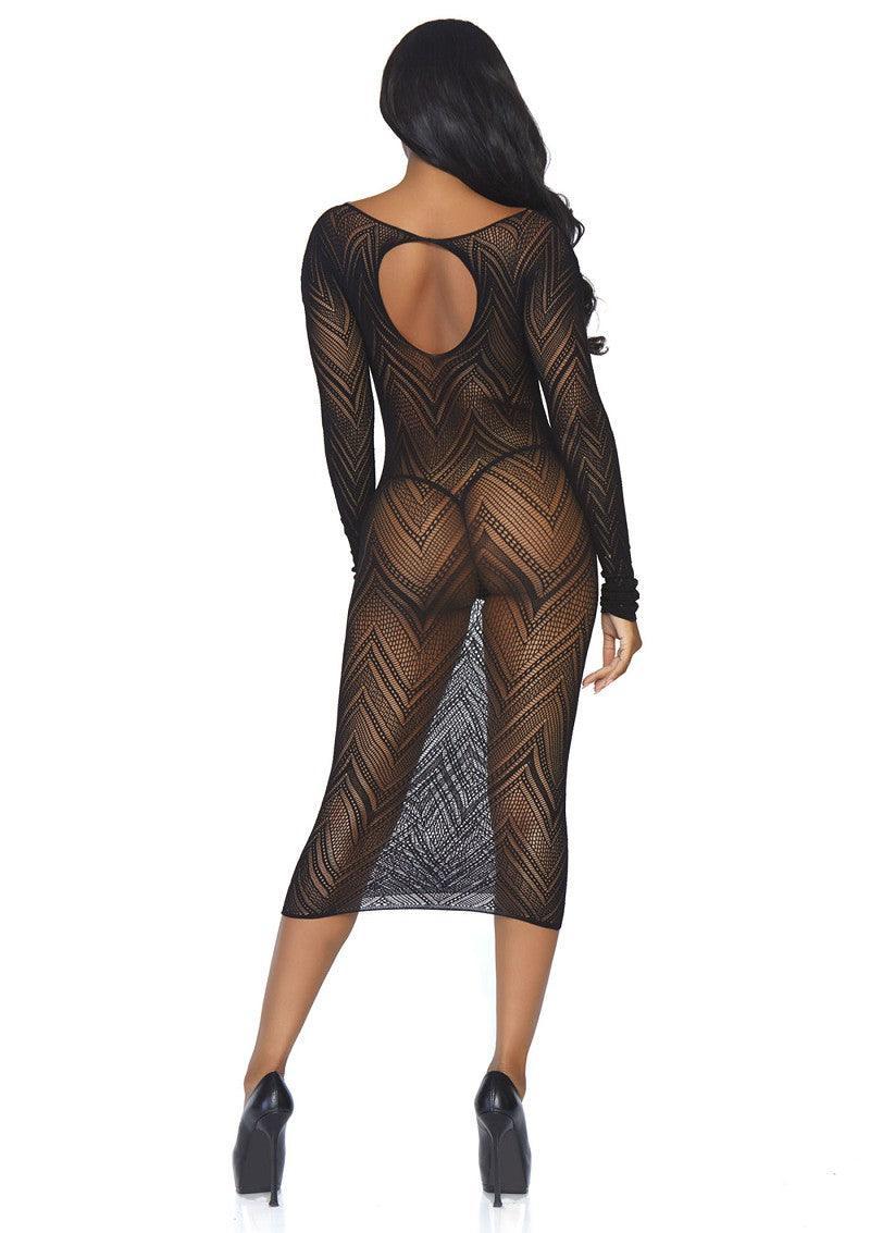Leg Avenue Long sleeved body con dress - Happytoys Sexshop: online sex shop for Feeling Happy & Easy 😊 - Discreet geleverd