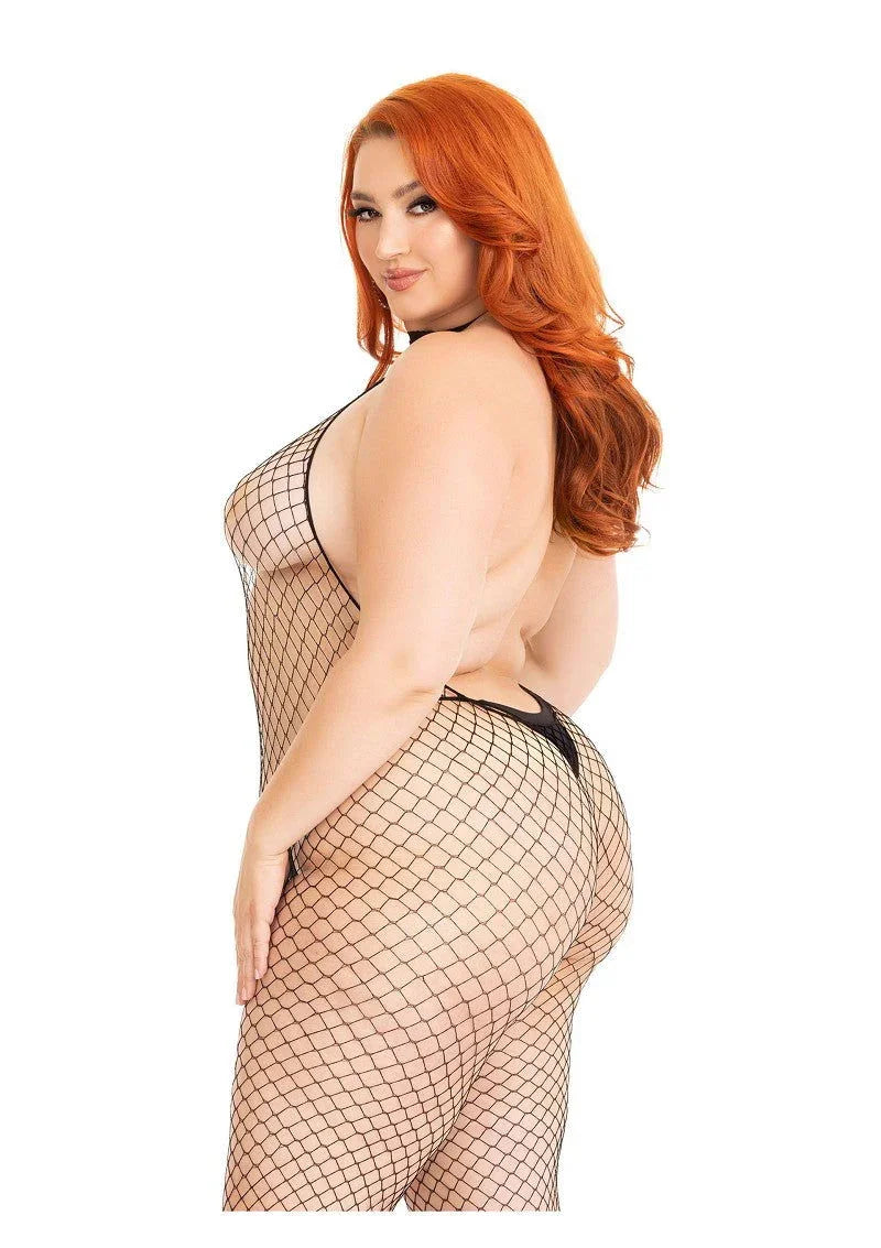 Net backless bodystocking + by Leg Avenue - Happytoys Sexshop: online sex shop for Feeling Happy & Easy 😊 - Discreet geleverd