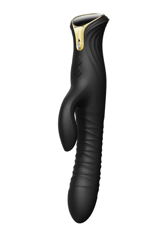 Mose Rabbit Thruster+Heating Black By Zalo - Happytoys Sexshop: online sex shop for Feeling Happy & Easy 😊 - Discreet geleverd
