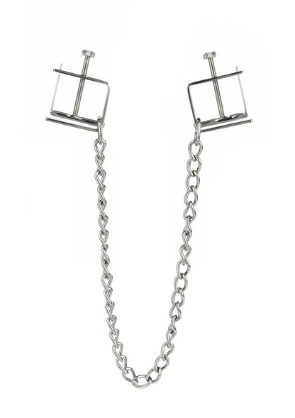Mr.SteelPressNippleClampsWithChain2 @ Happytoys Sexshop: online sex shop for Feeling Happy & Easy 😊 the erotic store owned by a woman