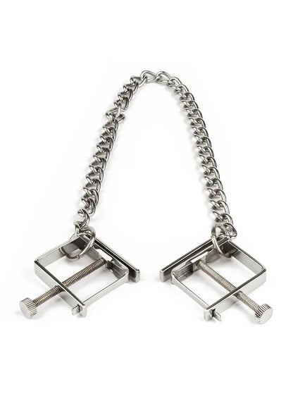 Mr.SteelPressNippleClampsWithChain3 @ Happytoys Sexshop: online sex shop for Feeling Happy & Easy 😊 the erotic store owned by a woman