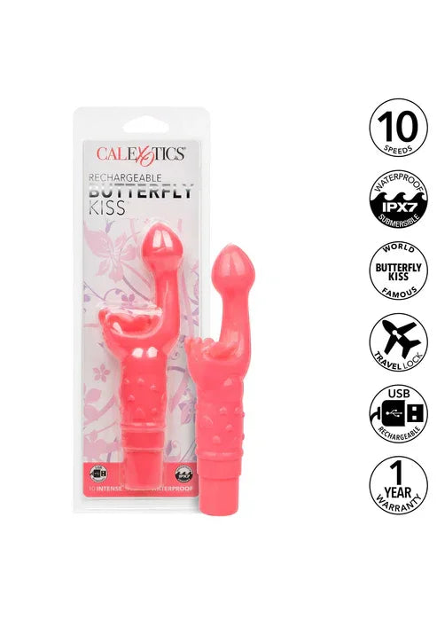Rechargeable Butterfly Kiss by CalExotics - Happytoys Sexshop: online sex shop for Feeling Happy & Easy 😊 - Discreet geleverd