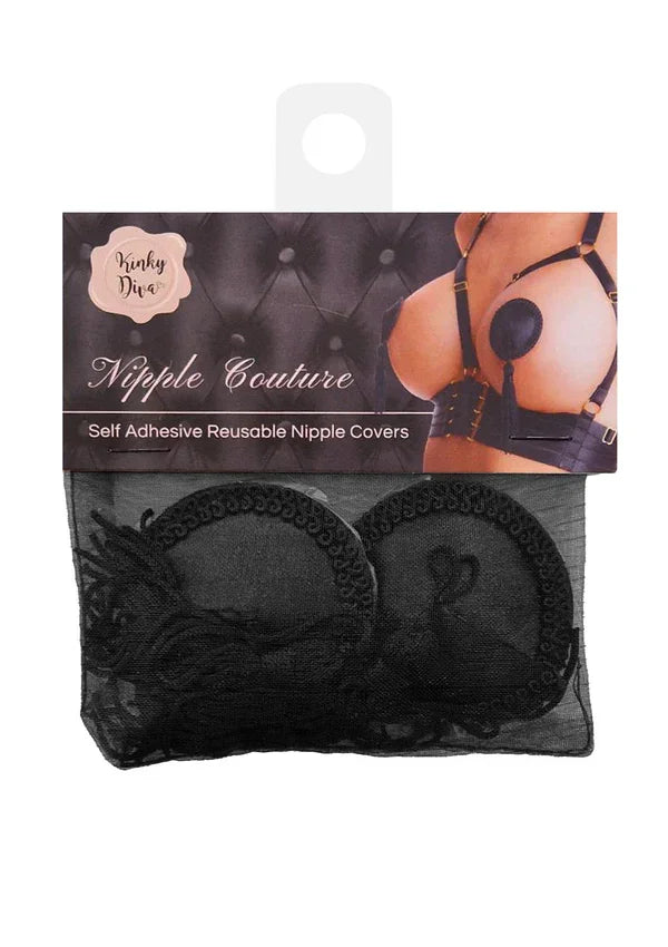 Satin Nipple Covers w Tassel by Kinky Diva - Happytoys Sexshop: online sex shop for Feeling Happy & Easy 😊 - Discreet geleverd
