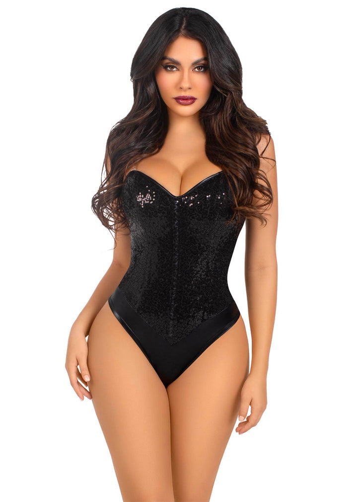 Bestel: Sequin Boned Crotch Bodysuit by Leg Avenue - bij Happytoys: de erotische sex webshop | liever Happy dan Easy ⭐⭐⭐⭐⭐