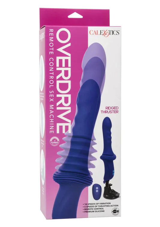 Sex Machine Ridged Thruster Purple by CalExotics - Happytoys Sexshop: online sex shop for Feeling Happy & Easy 😊 - Discreet geleverd