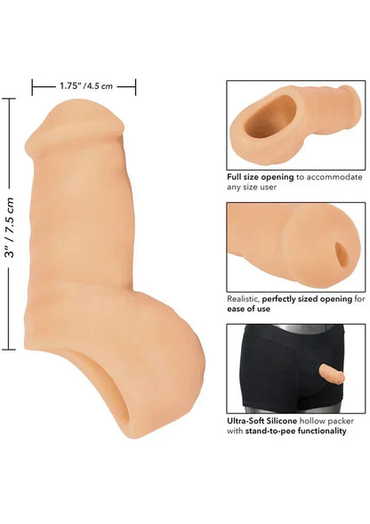 Soft Silicone Stand-To-Pee Caramel by CalExotics - Happytoys Sexshop: online sex shop for Feeling Happy & Easy 😊 - Discreet geleverd