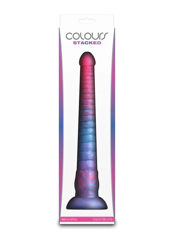 Stacked 12 inch Dildo Blue by NS Novelties - Happytoys Sexshop: online sex shop for Feeling Happy & Easy 😊 - Discreet geleverd