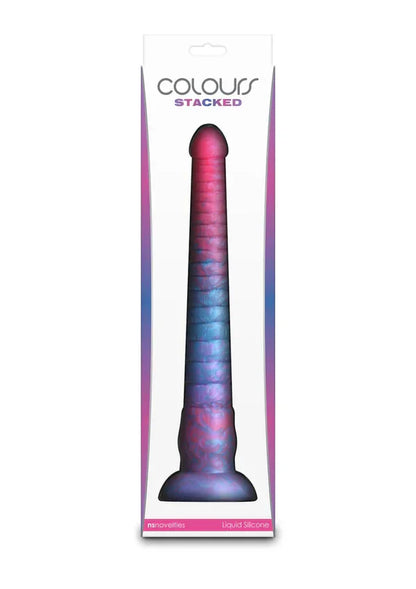 Stacked 12 inch Dildo Blue by NS Novelties - Happytoys Sexshop: online sex shop for Feeling Happy & Easy 😊 - Discreet geleverd