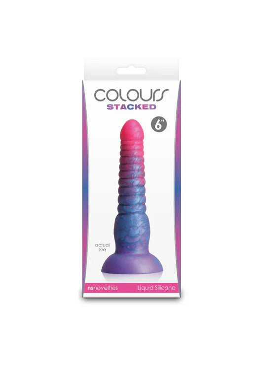 Stacked 6 inch Dildo Blue by NS Novelties - Happytoys Sexshop: online sex shop for Feeling Happy & Easy 😊 - Discreet geleverd