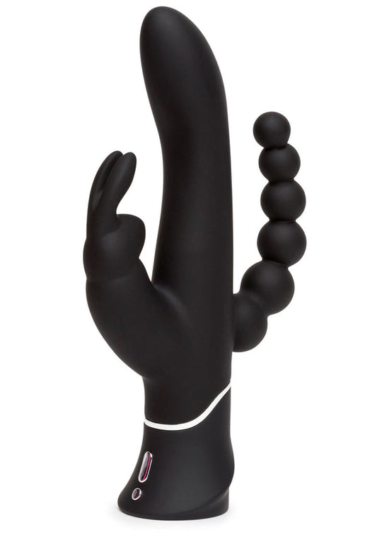 Bestel: Triple Curve Rabbit Vibrator by Happy Rabbit - bij Happytoys: de erotische sex webshop | liever Happy dan Easy ⭐⭐⭐⭐⭐