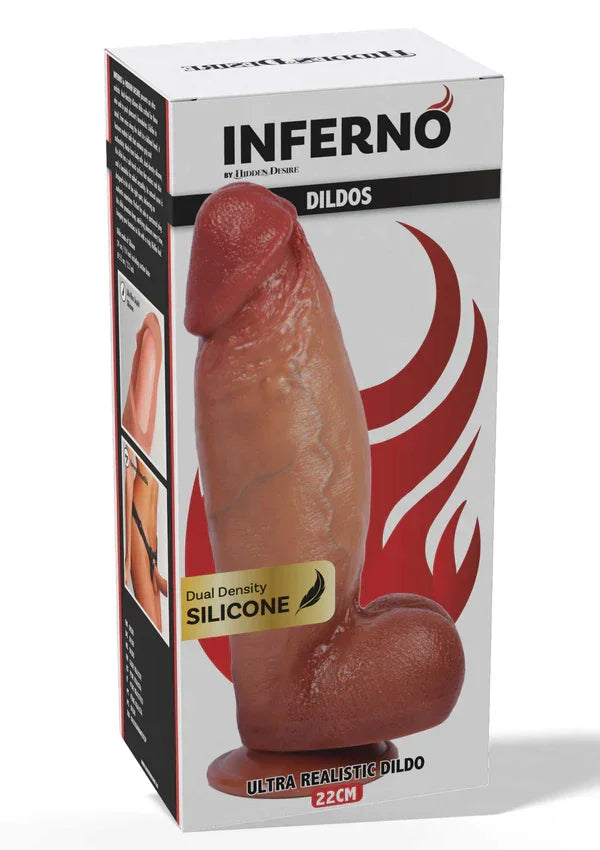 Ultra Realistic Dildo Silicone 22 cm by Hidden Desire - Happytoys Sexshop: online sex shop for Feeling Happy & Easy 😊 - Discreet geleverd