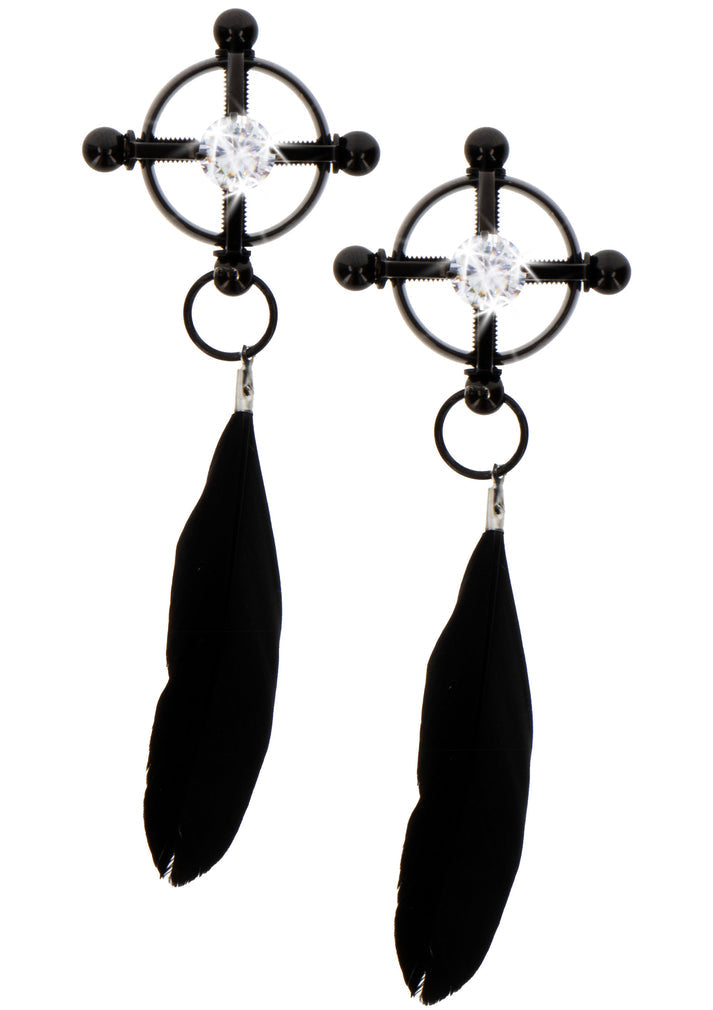 Bestel: Velvet Feather Clamps by Taboom Nipple Play - bij Happytoys: de erotische sex webshop | liever Happy dan Easy ⭐⭐⭐⭐⭐