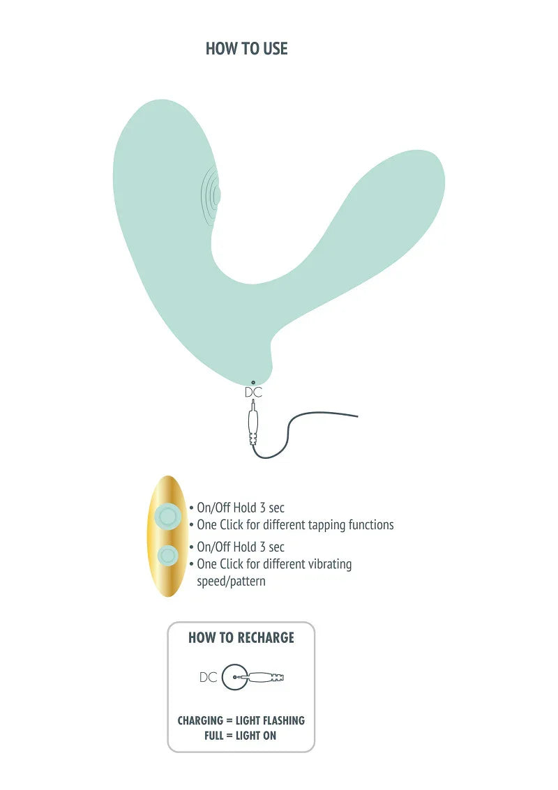 DuoVibe II Tapping Clitoris fingering Vibrator by Xocoon - Happytoys Sexshop: online sex shop for Feeling Happy & Easy 😊 - Discreet geleverd