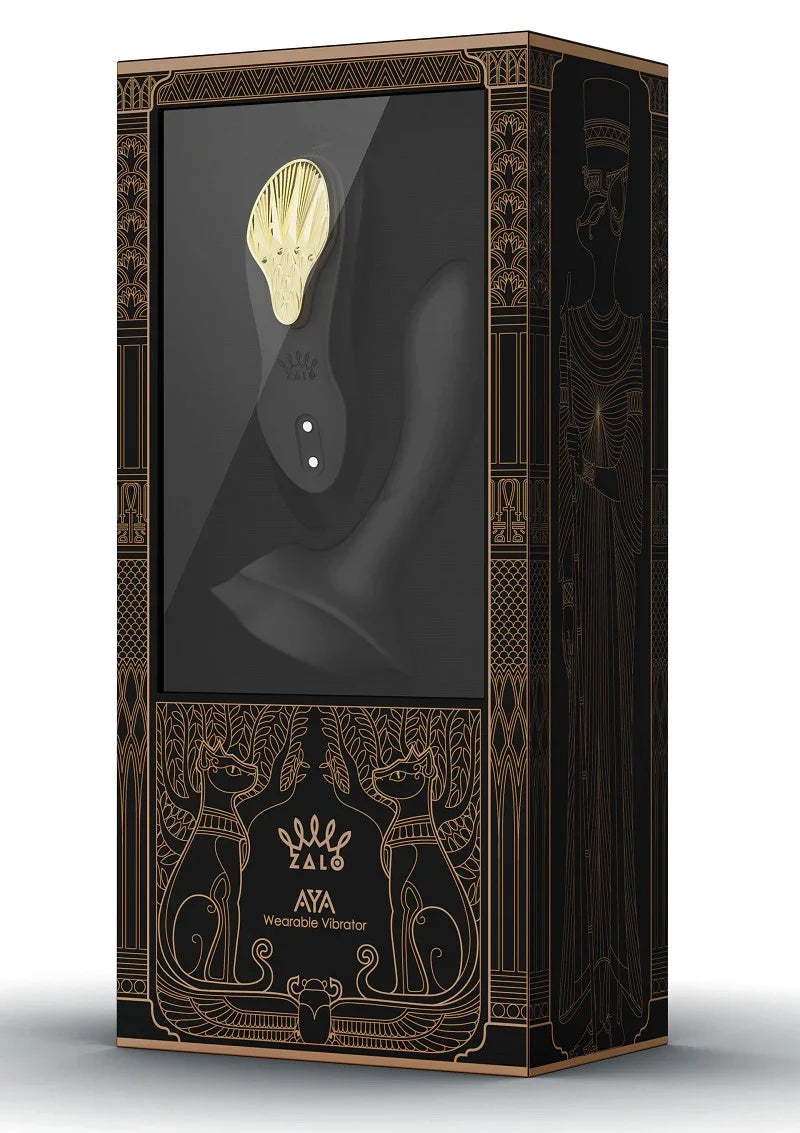 Aya Wearable Vibrator Black by Zalo - Happytoys Sexshop: online sex shop for Feeling Happy & Easy 😊 - Discreet geleverd