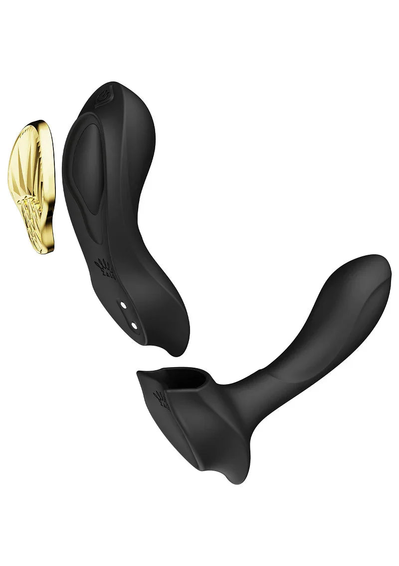 Aya Wearable Vibrator Black by Zalo - Happytoys Sexshop: online sex shop for Feeling Happy & Easy 😊 - Discreet geleverd