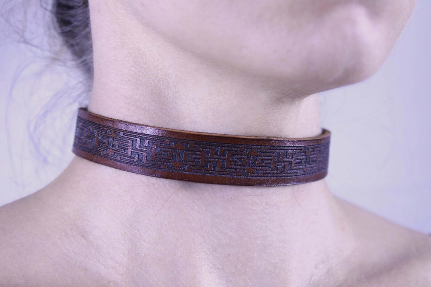 Leather Choker Jewelry For Daywear for Elegant Daywear - Happytoys Sexshop: online sex shop for Feeling Happy & Easy 😊 - Discreet geleverd