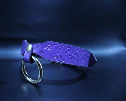 Choker Collar Elegant Purple Leaf O-Ring BDSM Slave Collar - Happytoys Sexshop: online sex shop for Feeling Happy & Easy 😊 - Discreet geleverd