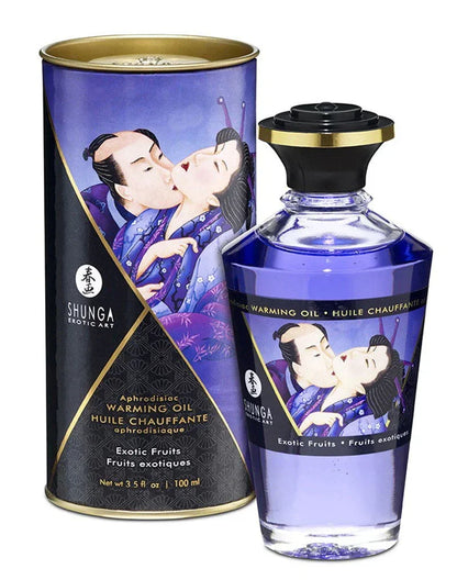 Bestel: Aphrodisiac Warming Oil - Exotic Fruits - 100 ml by Shunga - bij Happytoys: de erotische sex webshop | liever Happy dan Easy ⭐⭐⭐⭐⭐