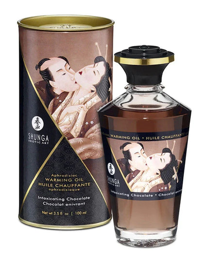 Bestel: Warming Oil - Intoxicating Chocolate - 100 ml by Shunga - bij Happytoys: de erotische sex webshop | liever Happy dan Easy ⭐⭐⭐⭐⭐