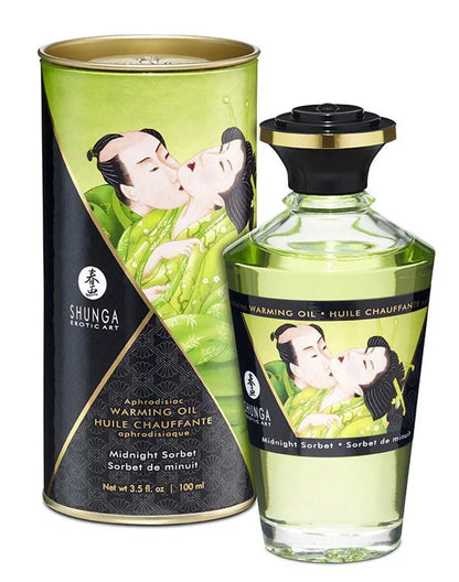 Bestel: Warming Oil - Midnight Sorbet - 100 ml by Shunga - bij Happytoys: de erotische sex webshop | liever Happy dan Easy ⭐⭐⭐⭐⭐